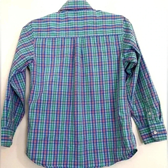 Boys Chaps Multi Color Plaid Shirt - Picture 3 of 4